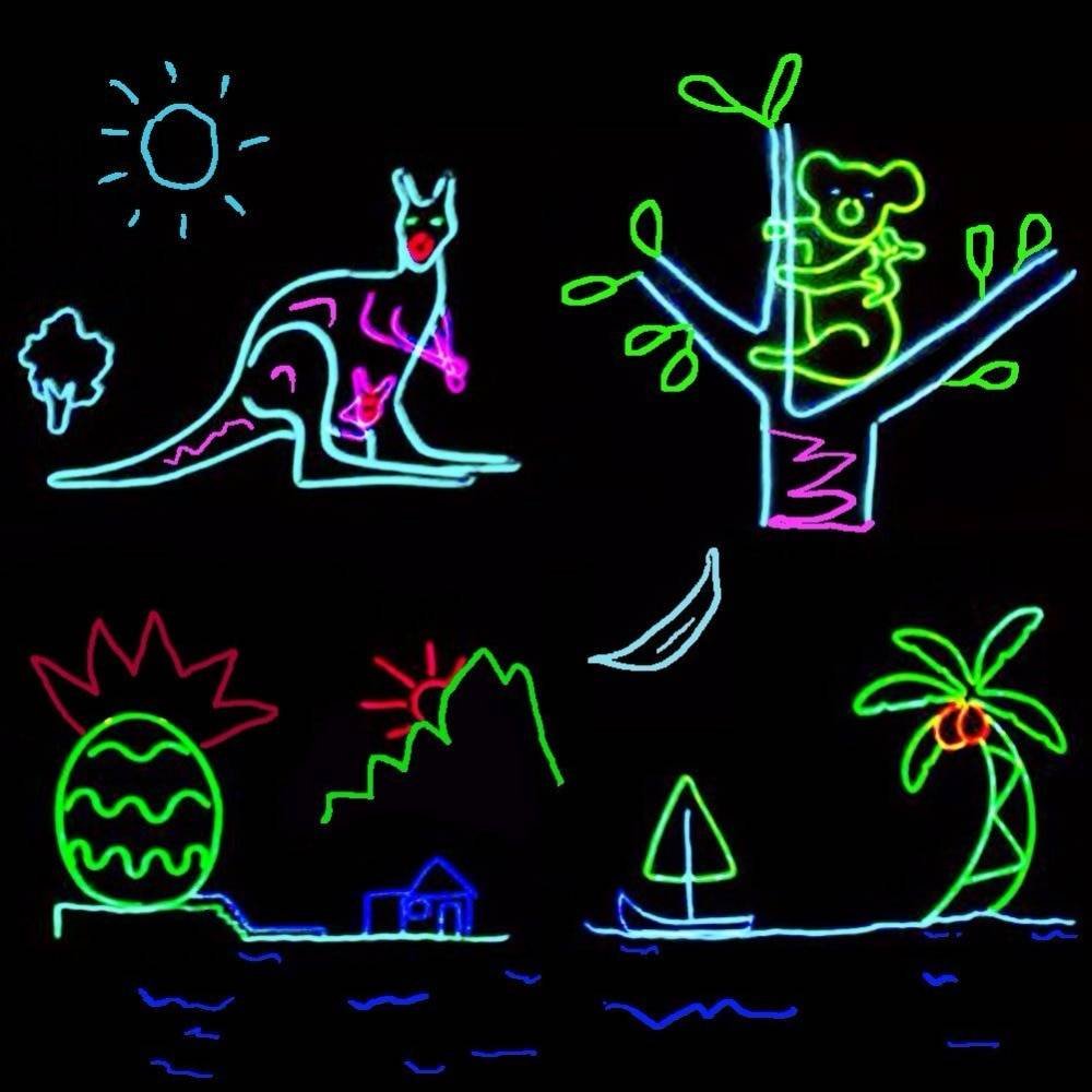 Neon Glow Cable Car Accessories Set : 3 Blue Cables|3 Green Cables Neon Glow Cable Car Accessories Set : 3 Blue Cables|3 Green Cables