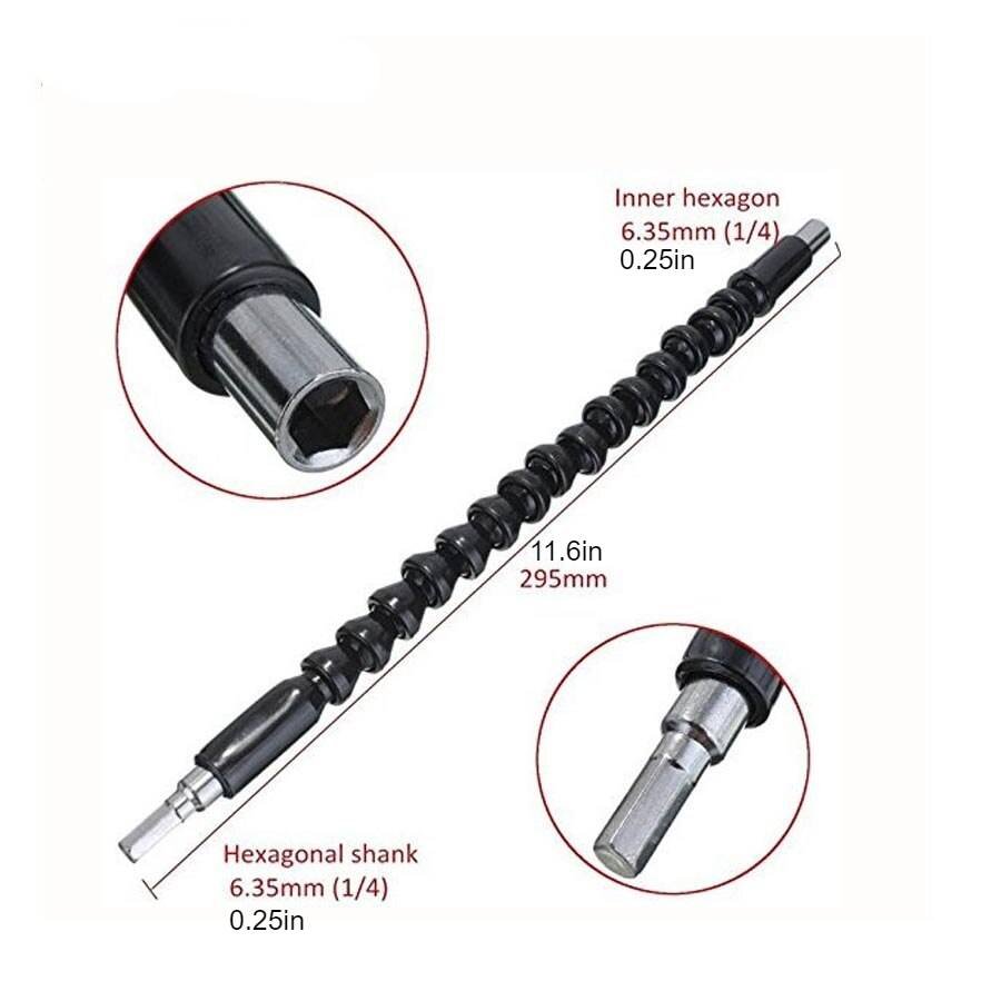 Flexi Shaft Drill Extension Car Repair & Specialty Tools Length : 295mm|400mm Flexi Shaft Drill Extension Car Repair & Specialty Tools Length : 295mm|400mm