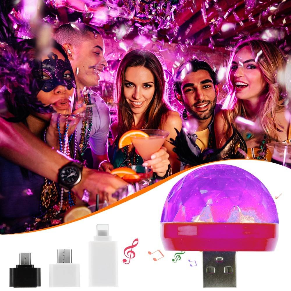 Mini USB Disco Light Best Sellers Car Accessories Plug Type : With Android Adapter|With Apple Adapter Mini USB Disco Light Best Sellers Car Accessories Plug Type : With Android Adapter|With Apple Adapter